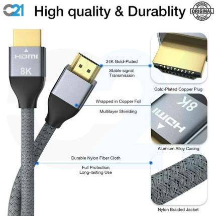 کابل HDMI مدل 8K طول 3 متر - اورجینال